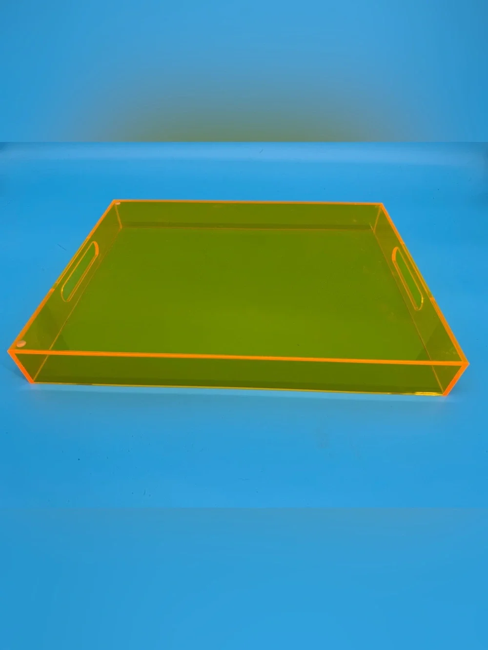 NWT Acrylic Ottoman Tray with Handles 17”x13”